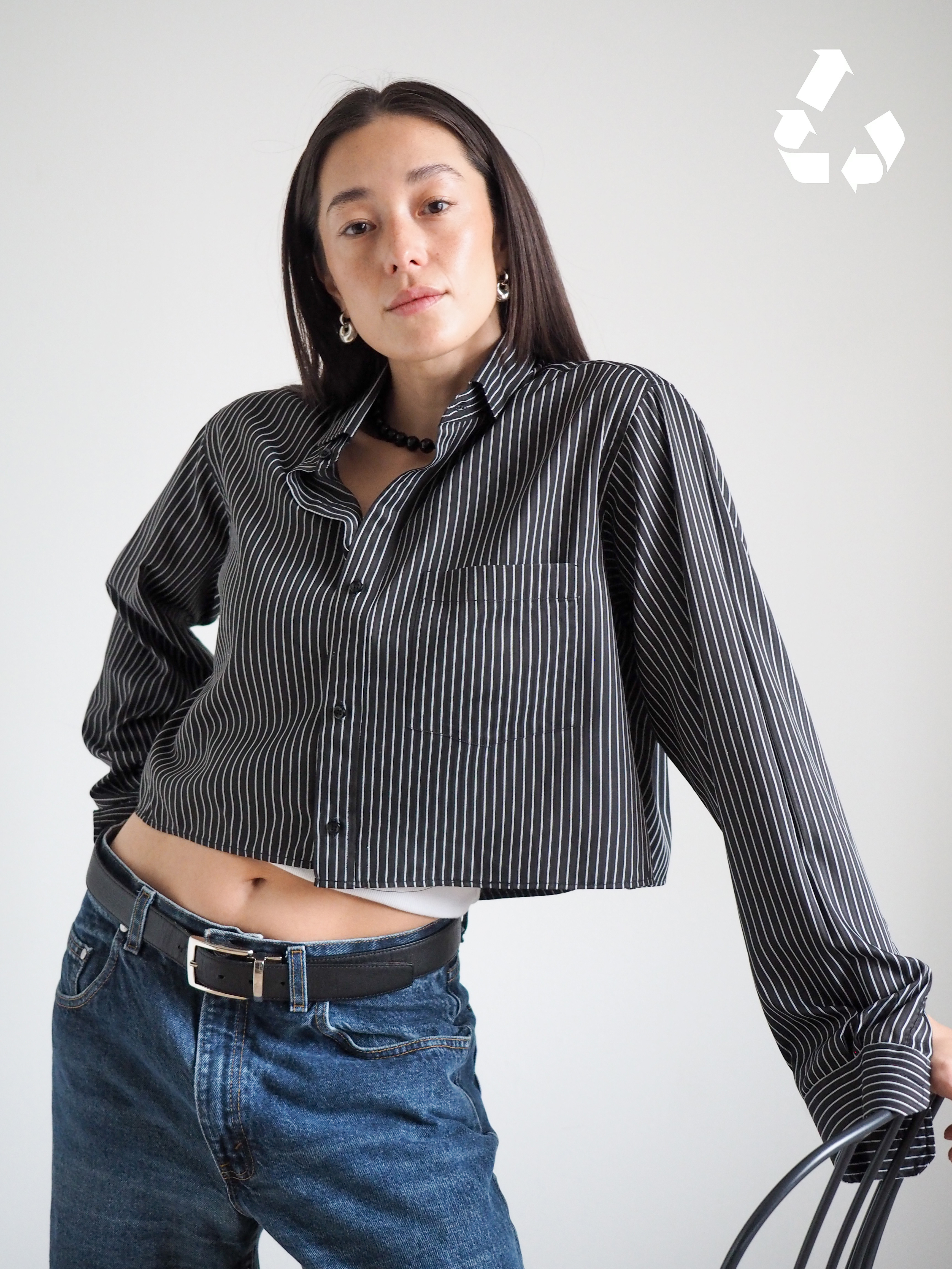 Collective Will Re-Worked Cropped Shirt