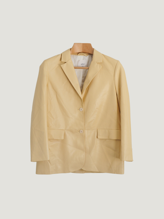 Pre-Owned Wilfred Faux Leather Blazer (M)