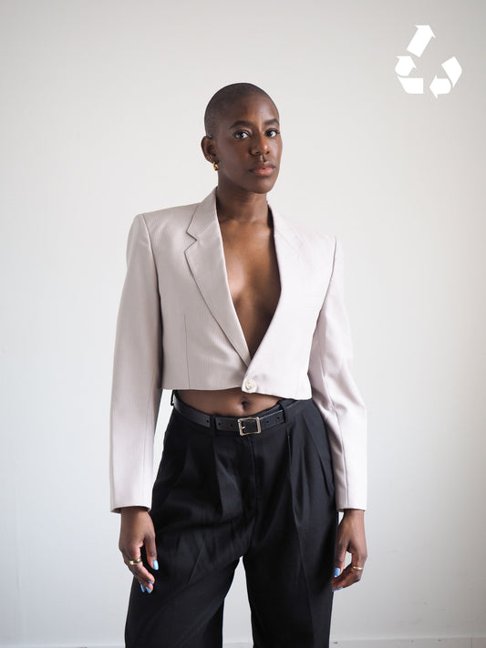 Collective Will Re-Worked Cropped Blazer