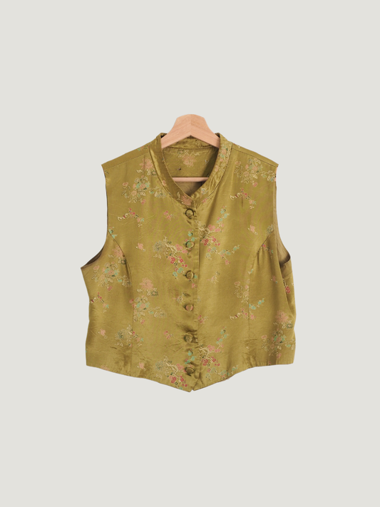 Pre-Owned Silk Decorative Vest (S)