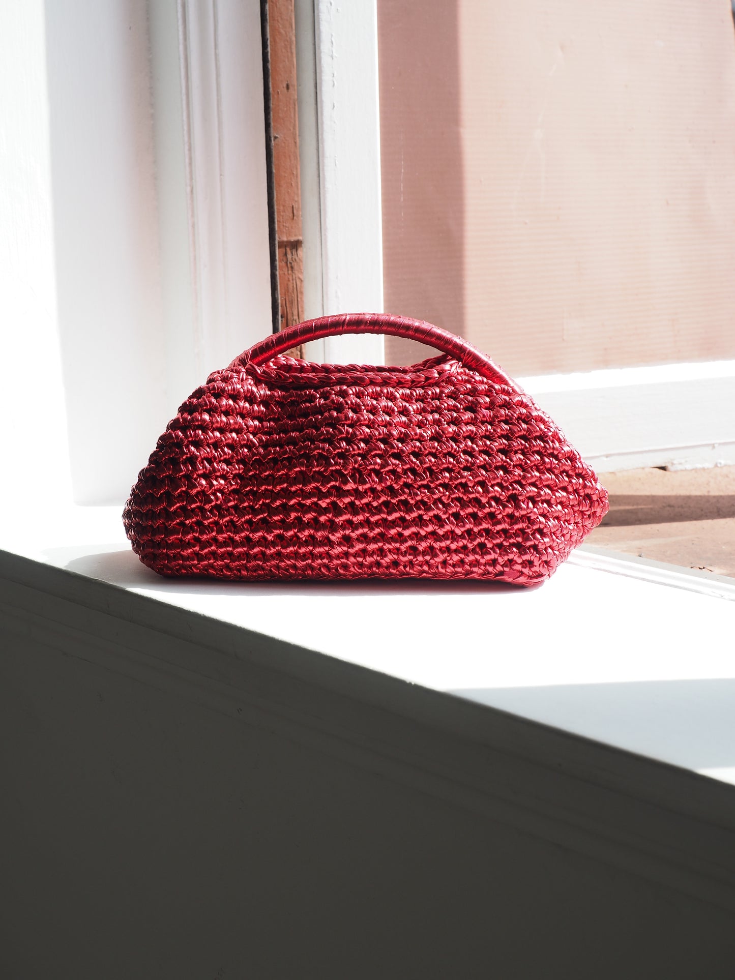 Lamour Metallic Top Handle Bag