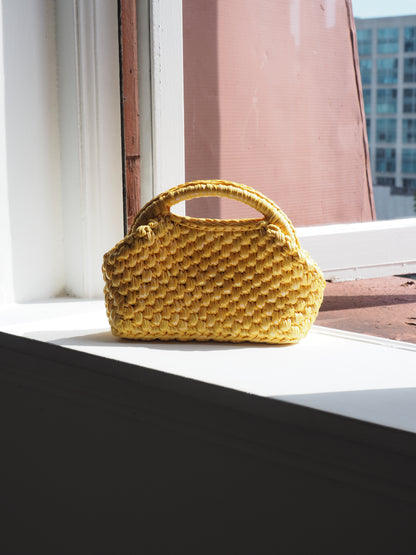 Lamour Shimmer Braided Top Handle Bag
