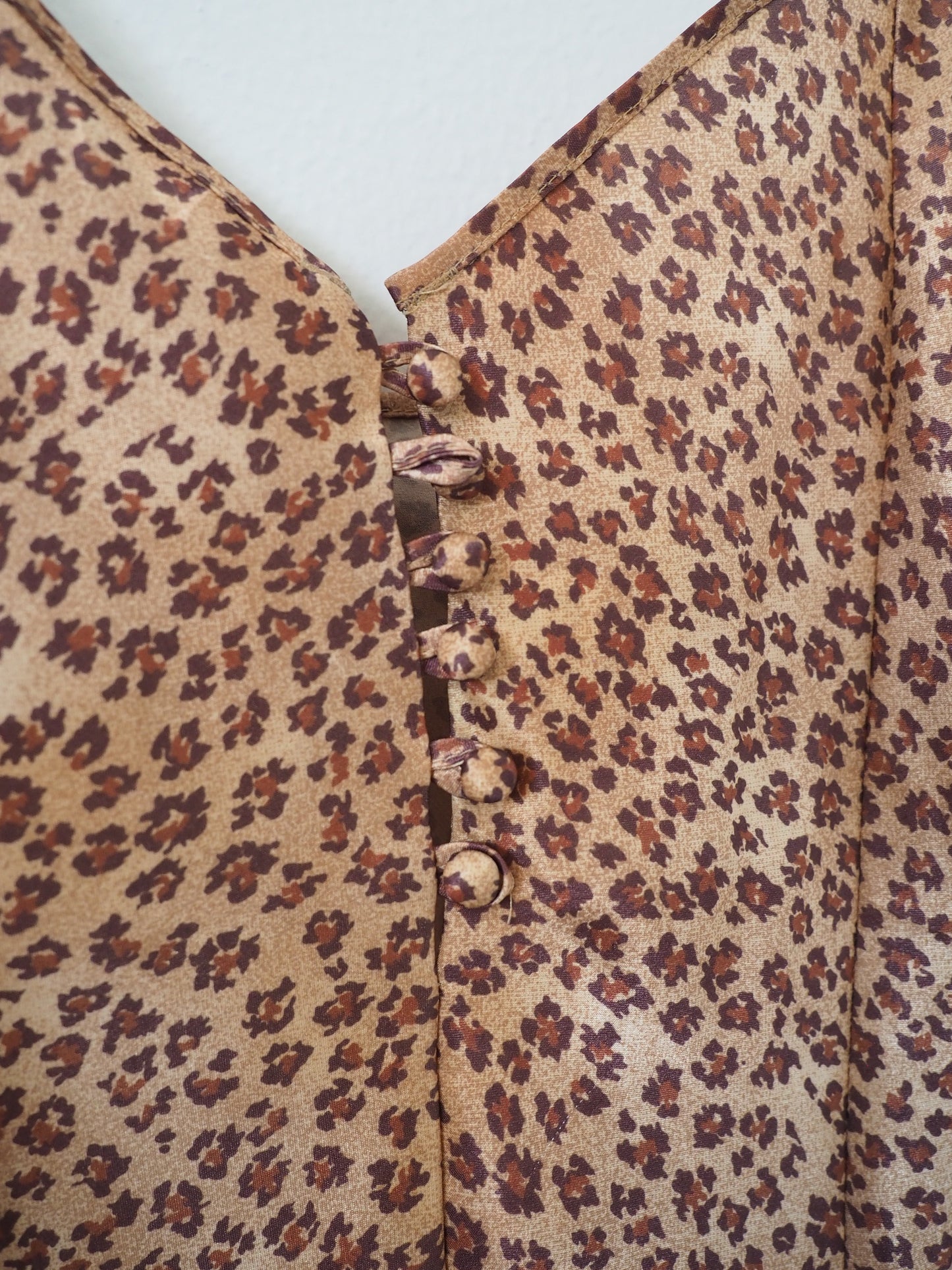 Pre-Owned Vintage Leopard Mini Slip Dress (M)