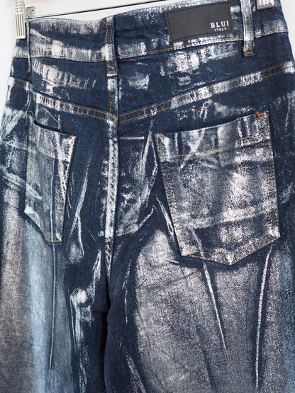Blui Silver Foil Jeans (32" midrise)