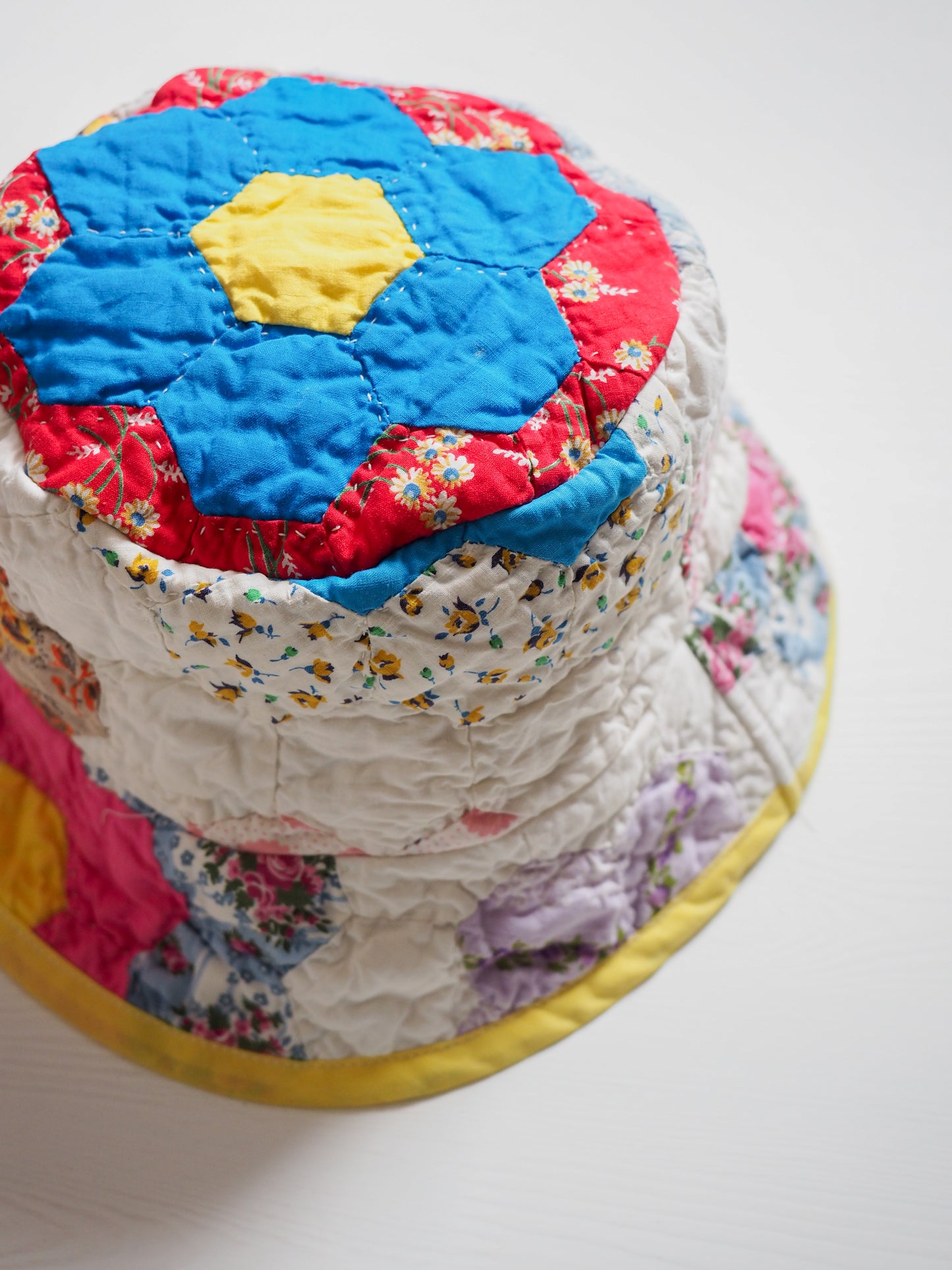 Pre-Owned Patchwork Bucket Hat (M)