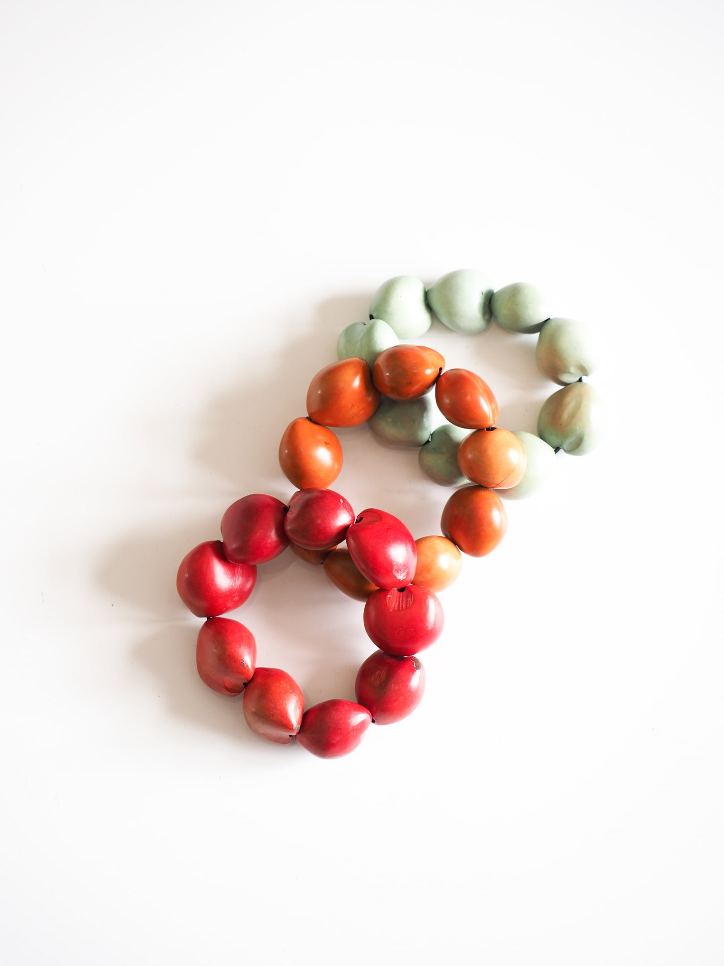 Pre-Owned Wooden Beaded Bracelet Trio