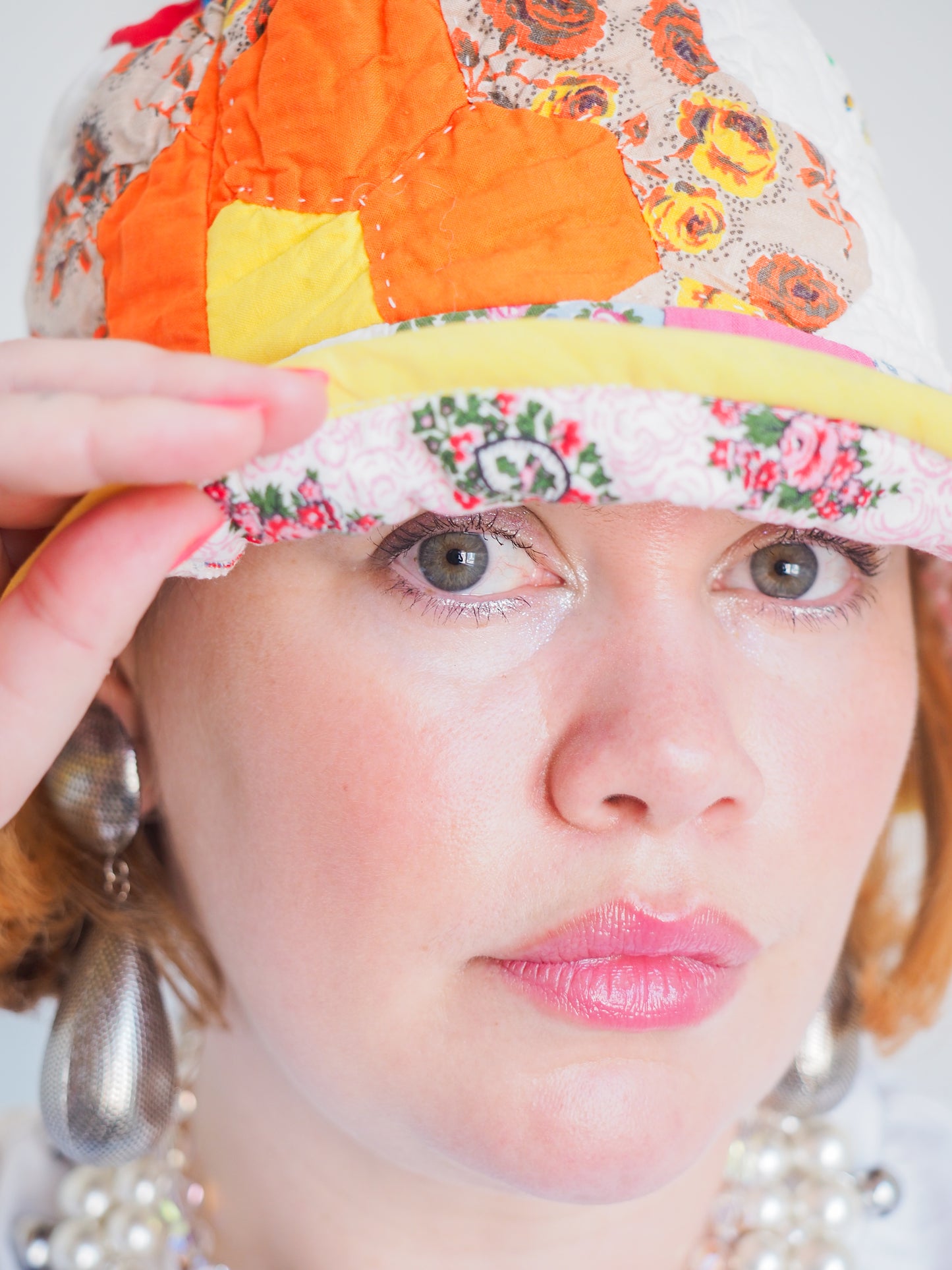 Pre-Owned Patchwork Bucket Hat (M)