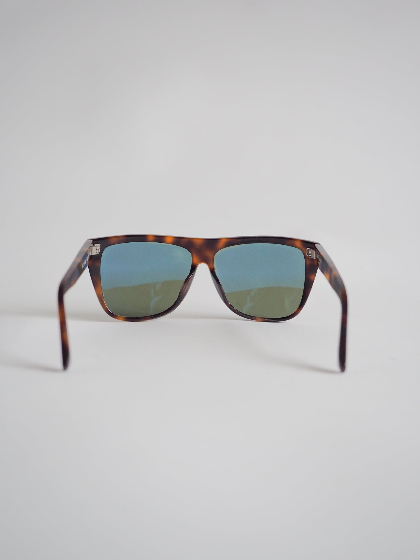 Pre-owned Saint Laurent Wide High-Bridge Flat Sunglasses