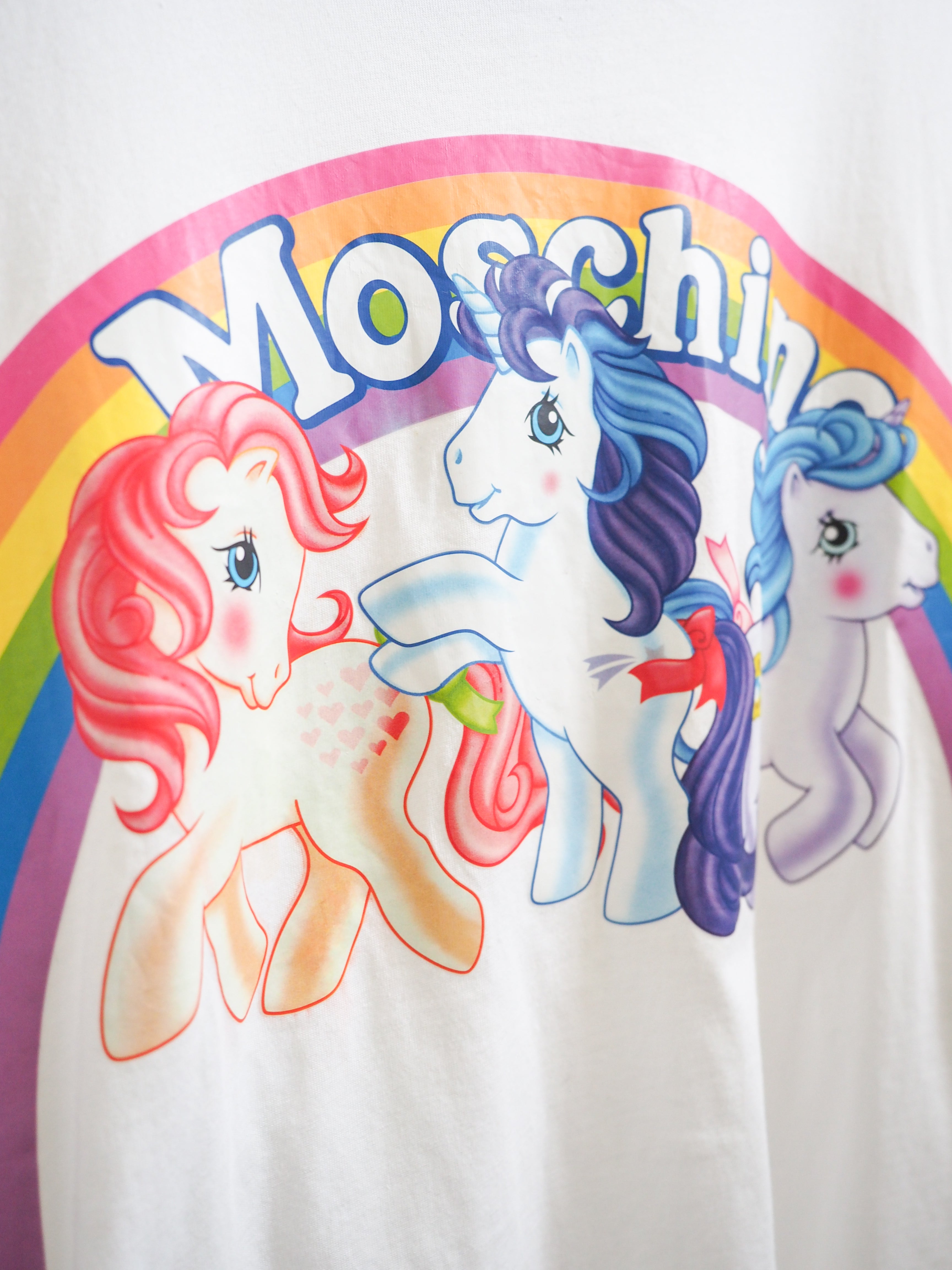 Pre-Owned 2017 MOSCHINO Couture! My Little Pony T-Shirt (MS or WL)