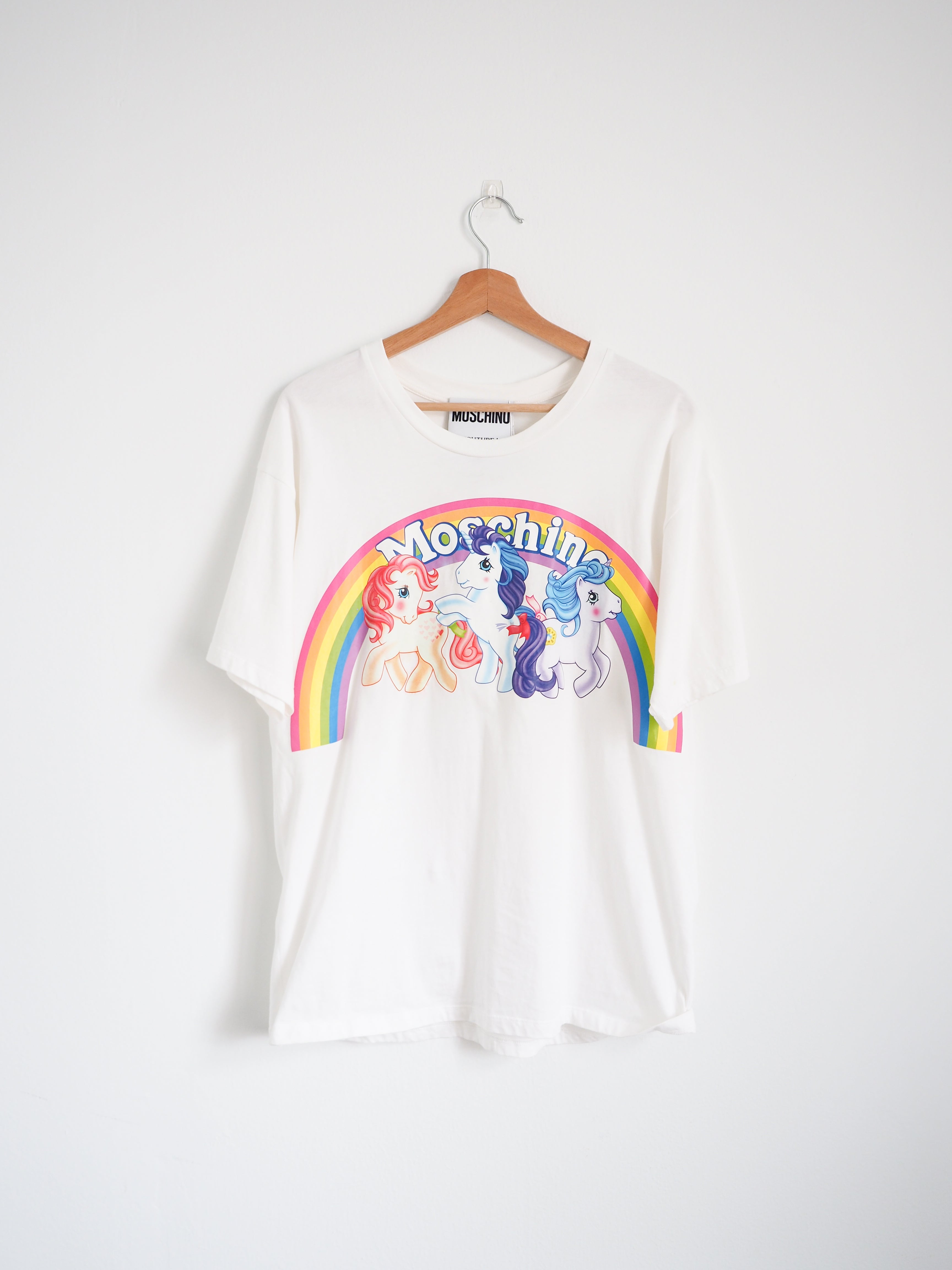 Pre-Owned 2017 MOSCHINO Couture! My Little Pony T-Shirt (MS or WL)