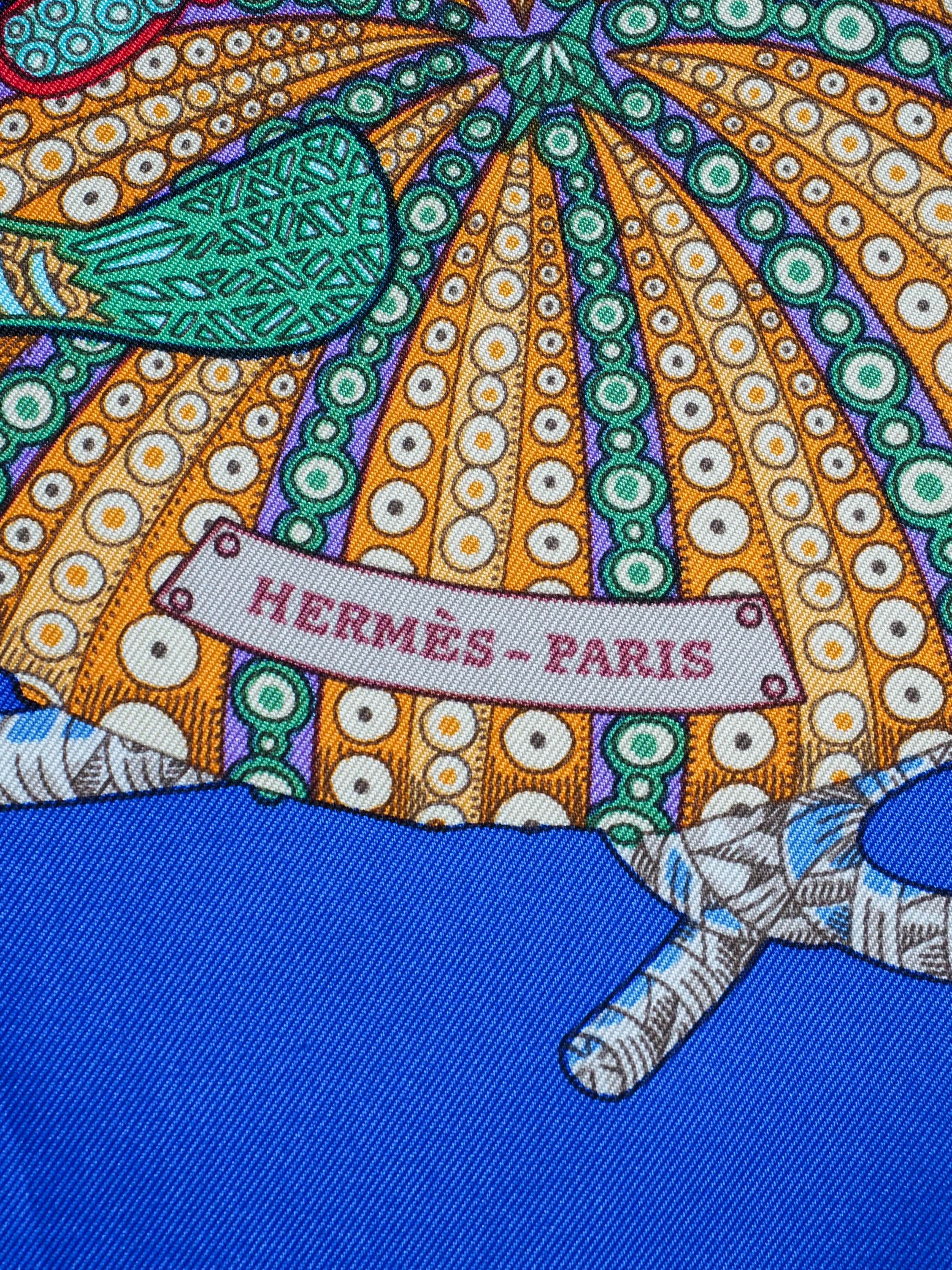 Hermès Silk Square Scarf - Carre 90 Grand Fonds by Annie Faivre