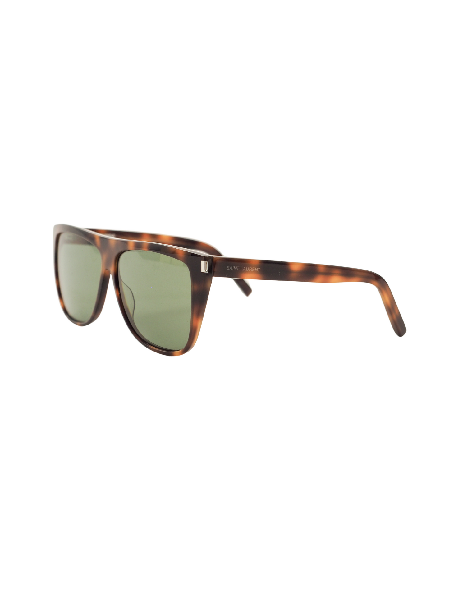 Pre-owned Saint Laurent Wide High-Bridge Flat Sunglasses